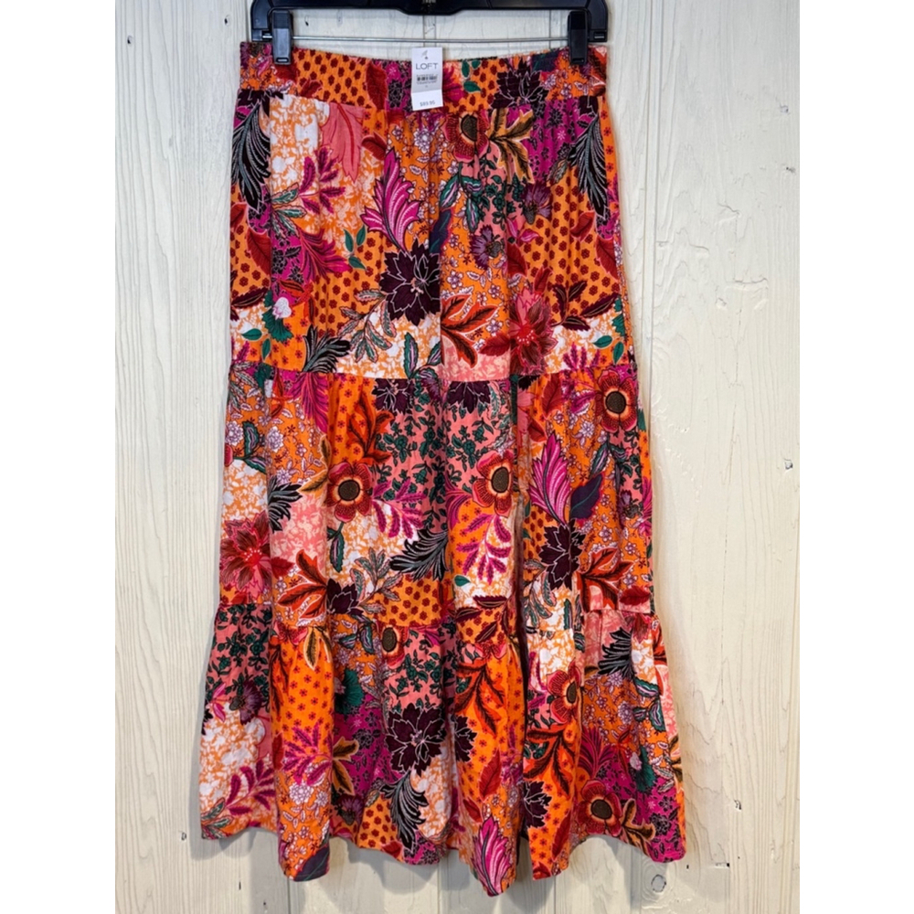 Loft Patchwork Floral Skirt , Small